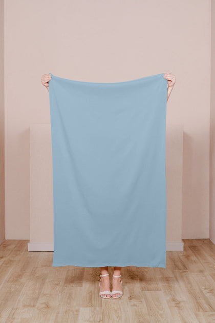Pre-Cut Crepe Fabric by Yard | French Blue