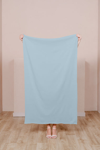 Crepe Fabric By Yard | Light Blue