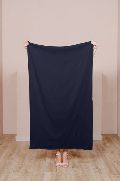 Pre-Cut Crepe Fabric by Yard | Navy Blue