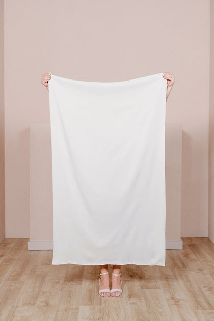 Crepe Fabric By Yard | White Pearl