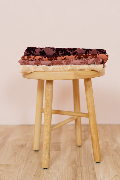Floral Burnout Velvet Fabric By Yard | Dusty Rose