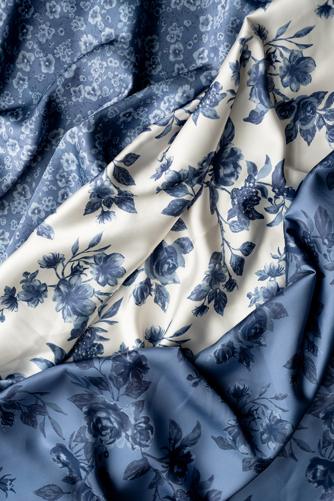 printed silk dress fabric Silk Fabric, Floral Print Silk Cotton Blend Silk Cotton Satin Fabric, Half Yard by 44" Wide