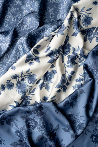 Violet Dream --- Silk Satin Floral Trim *Wide* *Per Yard