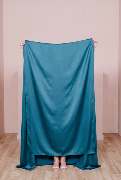 Satin Fabric by Yard | Turquoise