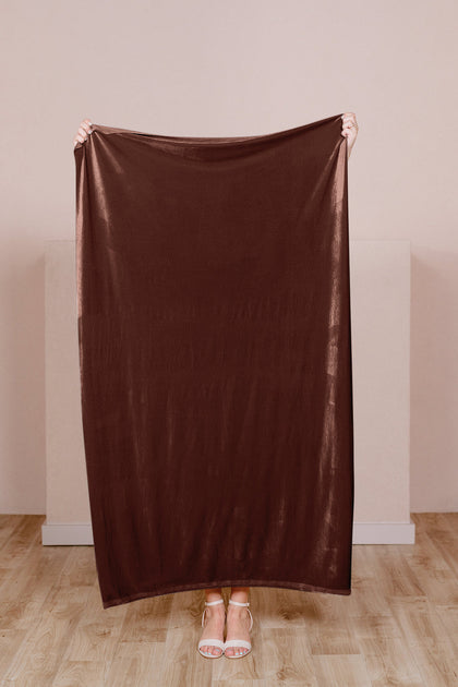 Velvet Fabric by Yard | Mahogany