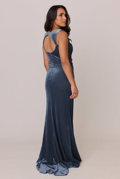 Faith Velvet Dress | Made To Order | Indie Blue