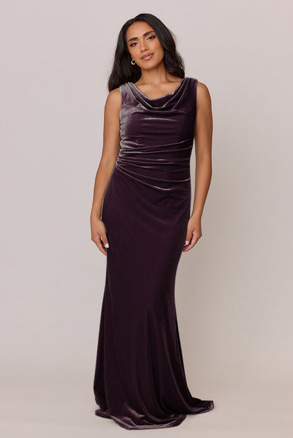 Faith Velvet Dress | Made To Order | Purple