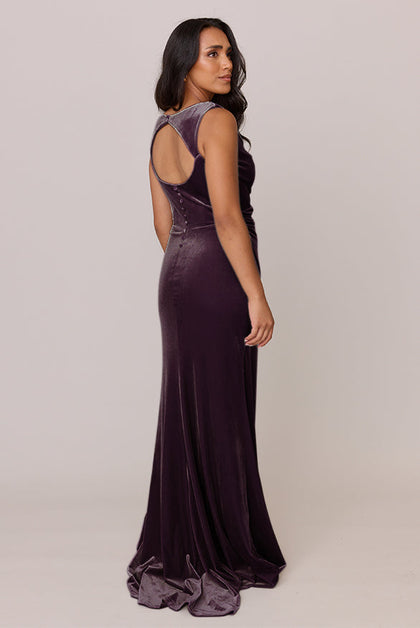 Faith Velvet Dress | Made To Order | Purple