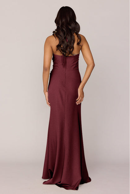Fallon Crepe Dress | Made To Order | Cabernet