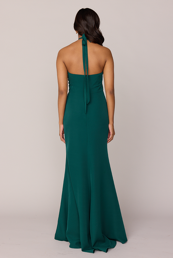 Fallon Crepe Dress | Made To Order Dusty Blue Fallon Crepe Dress | Made To Order Dusty Blue