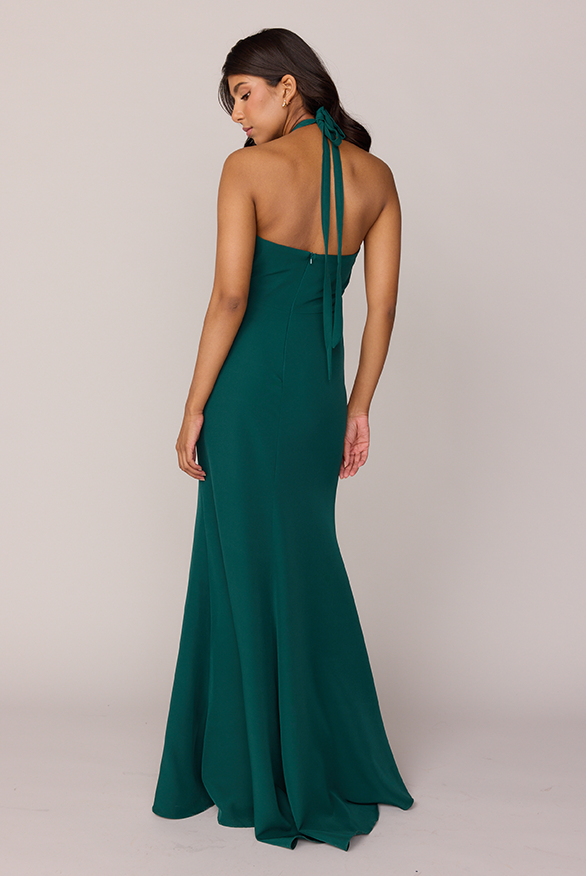 Fallon Crepe Dress | Made To Order Dusty Blue Fallon Crepe Dress | Made To Order Dusty Blue
