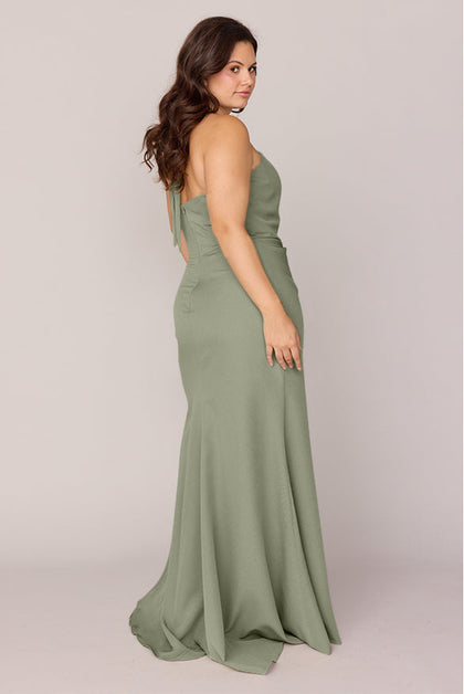 Fallon Crepe Dress | Made To Order | Moss