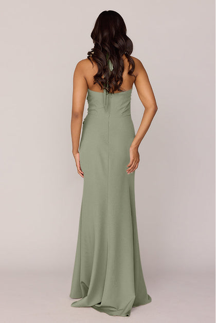 Fallon Crepe Dress | Made To Order | Moss