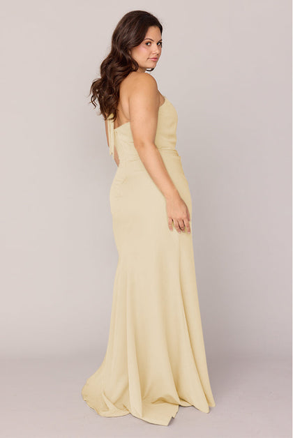 Fallon Crepe Dress | Made To Order | Pale Yellow
