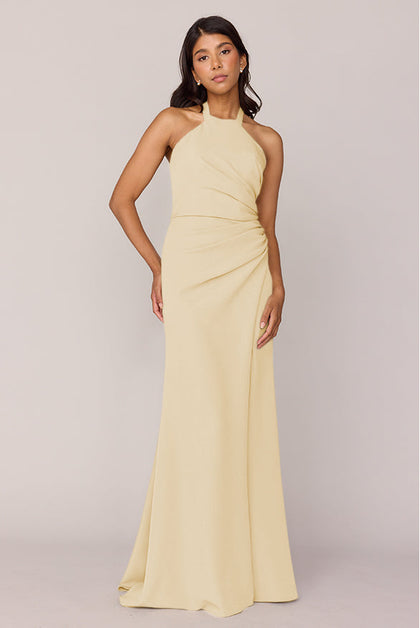 Fallon Crepe Dress | Made To Order | Pale Yellow