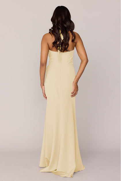 Fallon Crepe Dress | Made To Order | Pale Yellow