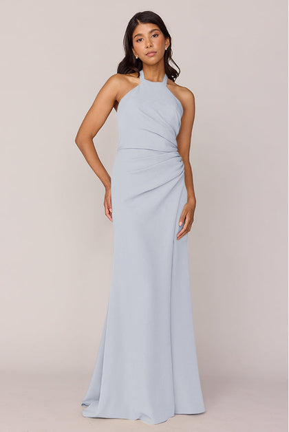 Fallon Crepe Dress | Made To Order | Sky Blue