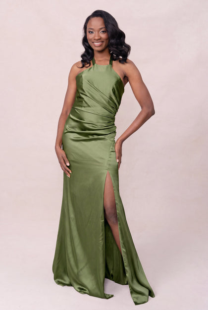 Fallon Satin Dress | Made To Order | Fern