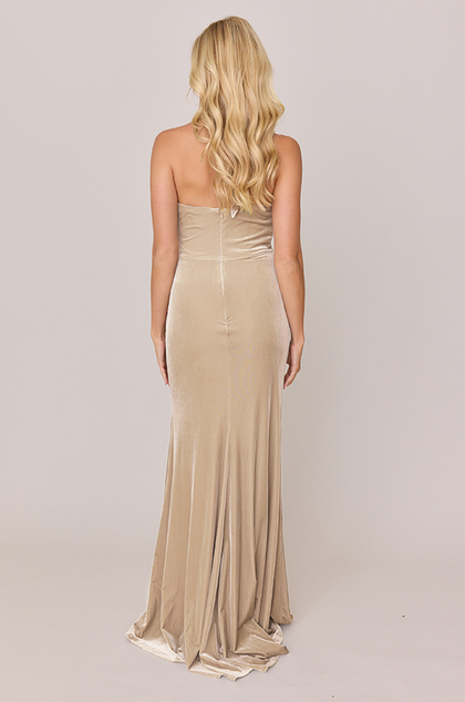 Fallon Velvet Dress | Made To Order | Champagne
