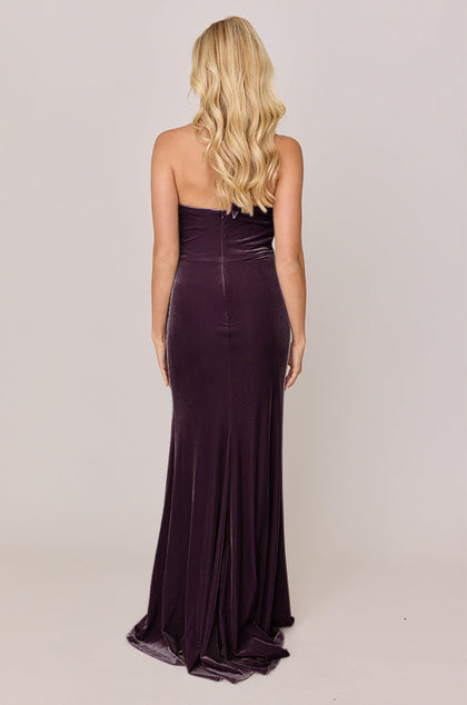 Fallon Velvet Dress | Made To Order | Purple