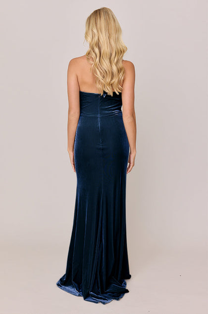 Fallon Velvet Dress | Made To Order | Royal Blue