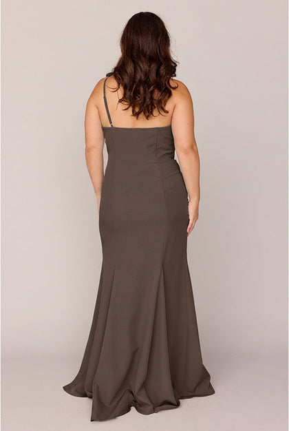 Faye Crepe Dress | Made To Order | Espresso