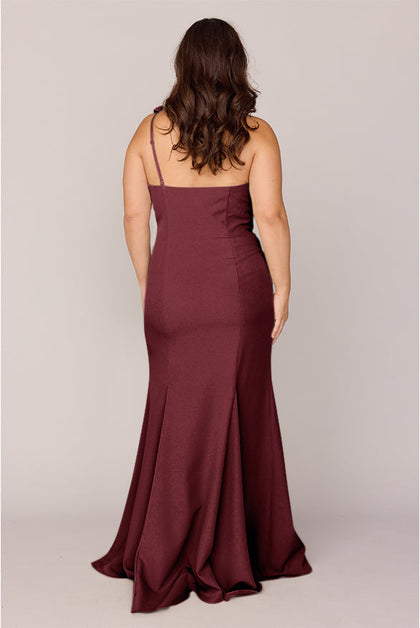 Faye Crepe Dress | Made To Order | Cabernet