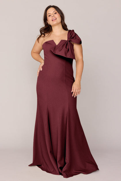 Faye Crepe Dress | Made To Order | Cabernet