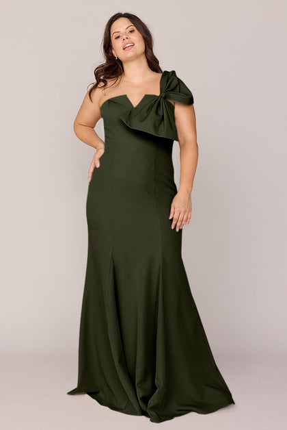 Faye Crepe Dress | Made To Order | Deep Olive