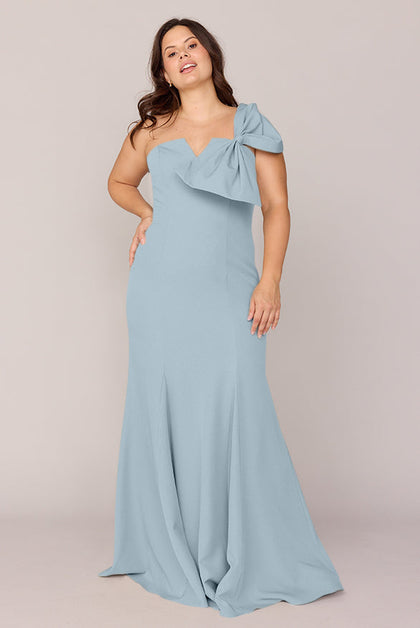 Faye Crepe Dress | Made To Order | Light Blue