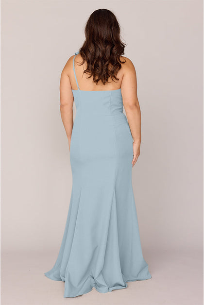 Faye Crepe Dress | Made To Order | Light Blue