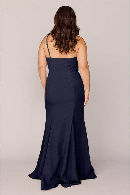 Faye Crepe Dress | Made To Order | Navy Blue