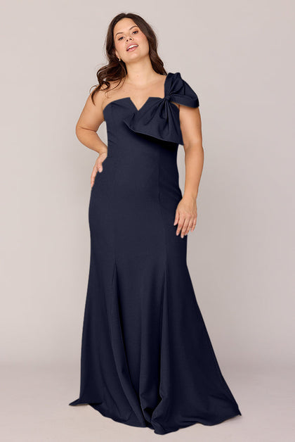 Faye Crepe Dress | Made To Order | Navy Blue