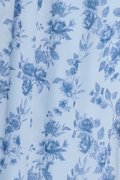 Maternity Nova Chiffon Floral Print Dress | Made To Order | Sky Blue Garden