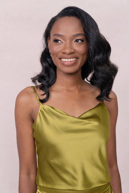 Flynn Satin Top | Made To Order - Chartreuse