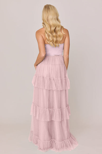 Frankie Convertible Satin + Tulle Dress | Made To Order | Baby Pink Satin / Baby Pink Tulle