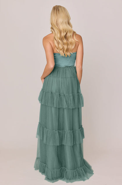 Frankie Convertible Satin + Tulle Dress | Made To Order | Rosemary Satin / Rosemary Tulle