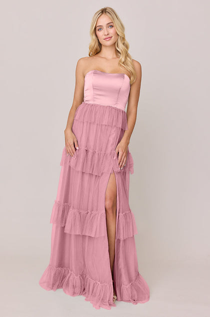 Frankie Convertible Satin + Tulle Dress | Made To Order | Rosette Satin / Rosette Tulle