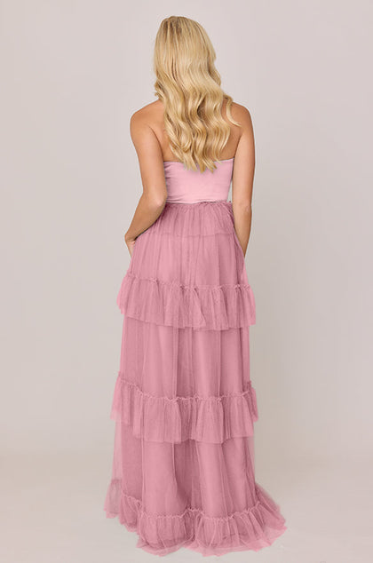 Frankie Convertible Satin + Tulle Dress | Made To Order | Rosette Satin / Rosette Tulle