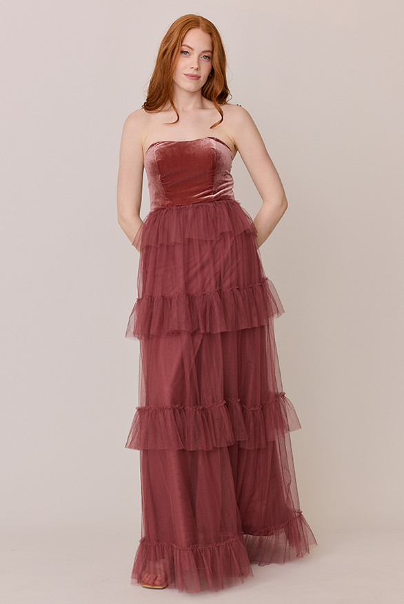 Frankie Convertible Velvet + Tulle Dress
