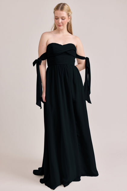Genevieve Convertible Chiffon Dress | Made To Order | Black