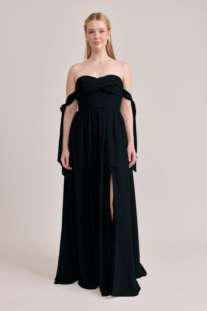 Genevieve Convertible Chiffon Dress | Made To Order | Black