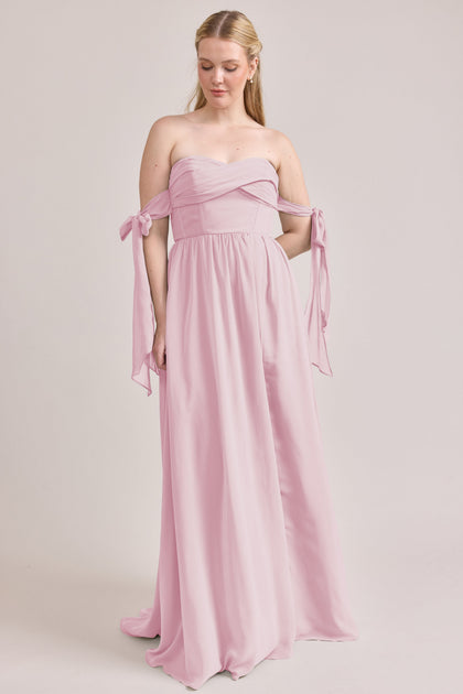 Genevieve Convertible Chiffon Dress | Made To Order | Blush Pink
