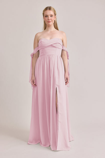 Genevieve Convertible Chiffon Dress | Made To Order | Blush Pink