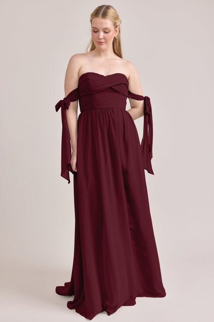 Genevieve Convertible Chiffon Dress | Made To Order | Cabernet
