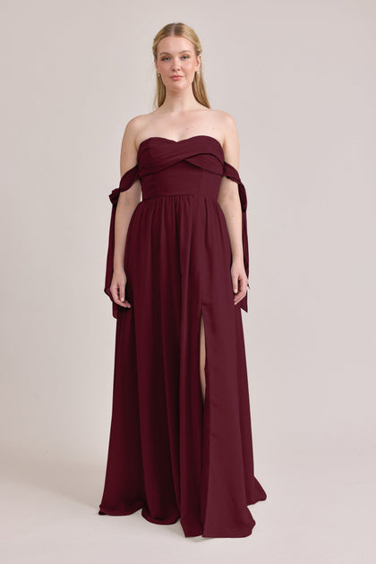 Genevieve Convertible Chiffon Dress | Made To Order | Cabernet