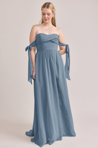 Genevieve Convertible Chiffon Dress | Made To Order | French Blue