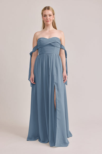 Genevieve Convertible Chiffon Dress | Made To Order | French Blue