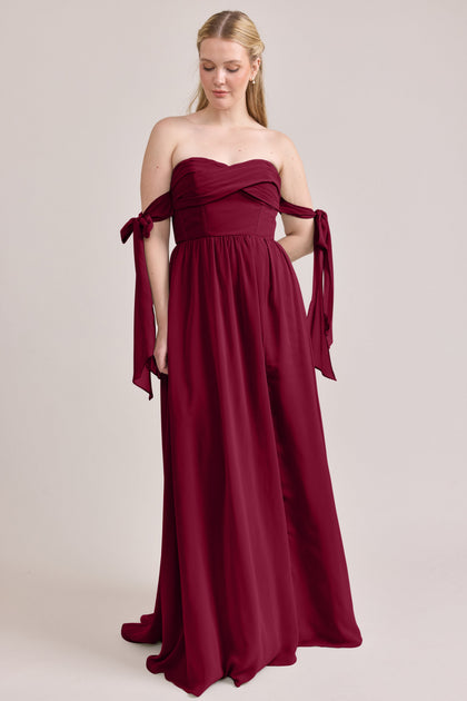 Genevieve Convertible Chiffon Dress | Made To Order | Marsala