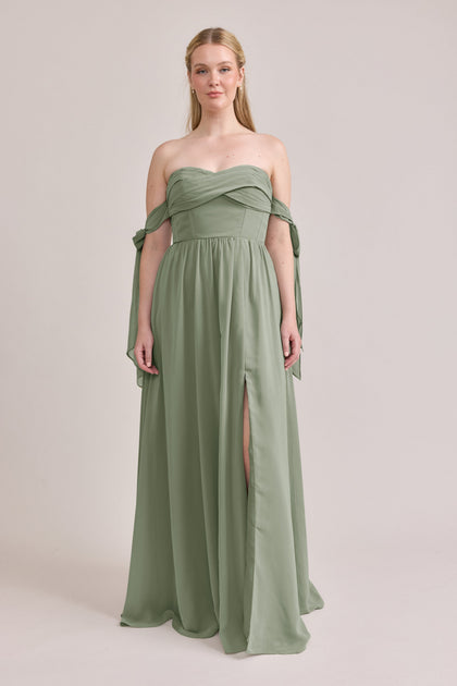 Genevieve Convertible Chiffon Dress | Made To Order | Moss